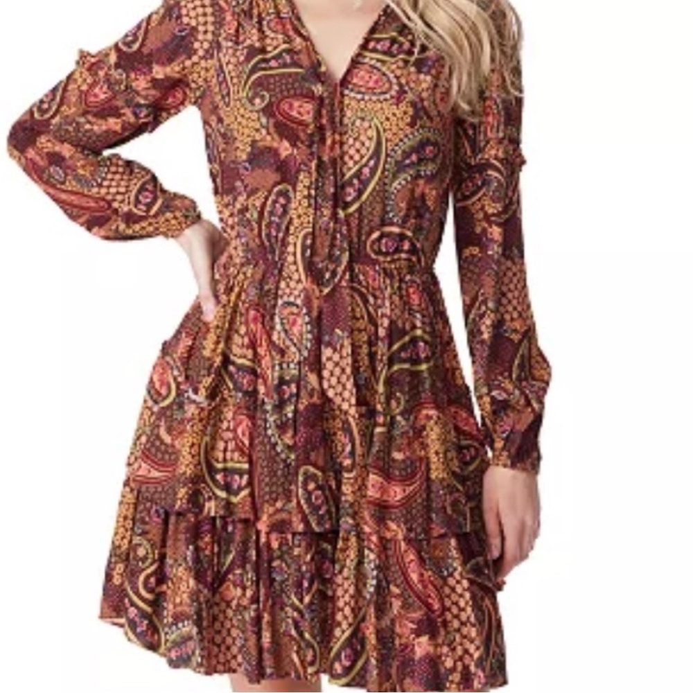 Jessica Simpson Multicolor Paisley Mini Dress